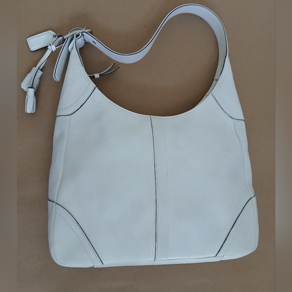 Vintage COACH Hamilton Hobo Ivory Leather 10280 - Picture 1 of 8
